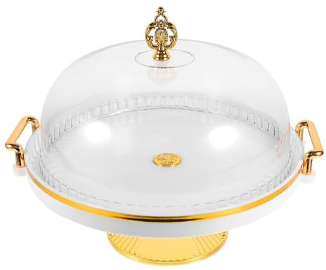 Luxshiny Alzata Per Torta Con Coperchio Dimostrativo: Espositore Multifunzionale Per Piatti Da Portata Espositore Da Tavolo Da Dessert Con Coperchio A Cupola