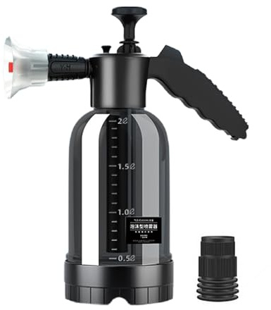 Pompe à mousse pour voiture 2L Pulvérisateur de mousse électrique de voiture | Pulvérisateur à pompe manuel Pistolet à mousse de lavage avec buse pour le nettoyage du jardin et de la voiture
