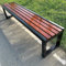 SBCWH Gartenbänke mit Metallbeinen, Terrassenbank aus Massivem Holz mit bequemer Rückenlehne, Parkbank, Lattensitz, für Veranda, Hof, Rasen (Color : Negro)