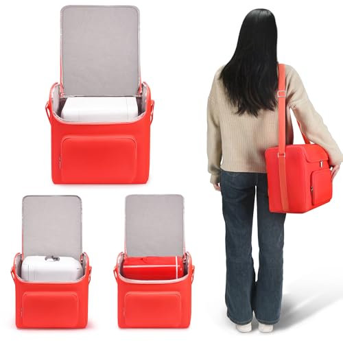 Hzycwgone Funda Borsa Transporte de Viaje para 4 Litros/6 Latas Mini Nevera Portátil/Mini Fridge/Mini Frigorífico/Refigerador,Bolsa para Coche Cargador Accesorios(Naranja)