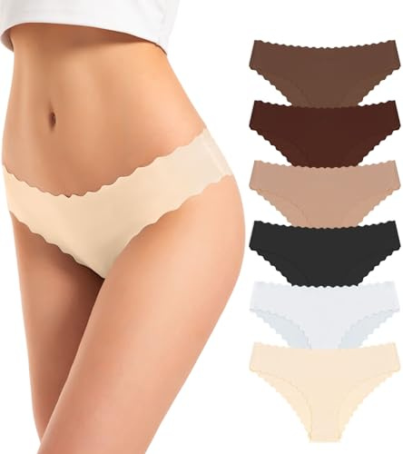 TANSTC sous-Vêtements Femme Coton sous-Vêtements Respirants Slip Hipster Panties Confortable Ensemble Femme Sexy Multipack Lot de 6, Noir XL