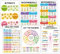 Fuwane Poster für gesunde Lebensmittel, 27,9 x 43,2 cm, Vitamin- und Mineralernährung, ungerahmt, Obst und Gemüse, vertikales Poster für Küche, Schule, Klassenzimmer, Büro, Wanddekoration, 6 Stück