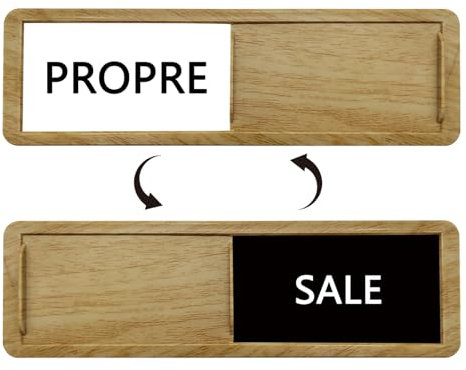 2 pièces indicateur de niveau de propreté et de saleté du lave-vaisselle panneau de signalisation carré, acrylique, montage magnétique et adhésif, taille 17,7x5,2cm (marron, XW FR)