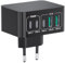 50W USB C Ladegerät, 5-Port Schnellladegerät Stecker Adapter EU, 3 USB-C und 2 USB-A Typ C Lade Stecker Hub für iPhone 15 14 13 12 11 Pro Max XS XR SE, Samsung, iPad, AirPods