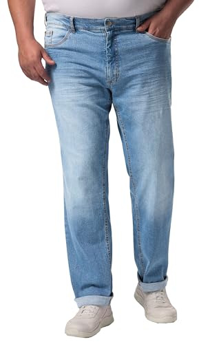 Men Plus Herren große Größen Übergrößen Menswear L-8XL Men+ Jeans, 5-Pocket, Tapered Loose Fit, bis 36/72 Bleached Denim 66 833126907-66