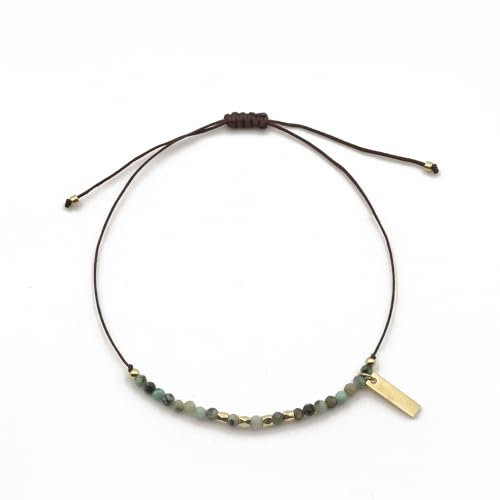 Générique Bracelet à perles Fin et Élégant pour Femme - Cordon Ajustable avec perles, Design Minimaliste et Féminin, Idéal pour Cadeaux et Occasions Spéciales (CB05-06)