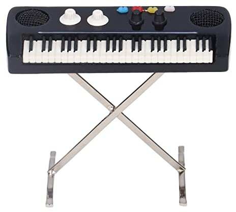 Miniature Electronic Organ, Detailed Handicraft Musical Ornament, Ideal Desk Decor for Home and Office, Resin Material, 7cm