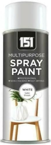 MIXEL White Satin Spray Paint, Quick Drying, Easy To Use, Long-Lasting, DIY Projects, Ideal For Wood, Metal, Plastic, Furniture, Indoor And Outdoor Use, 400ml, (1 Pcs)