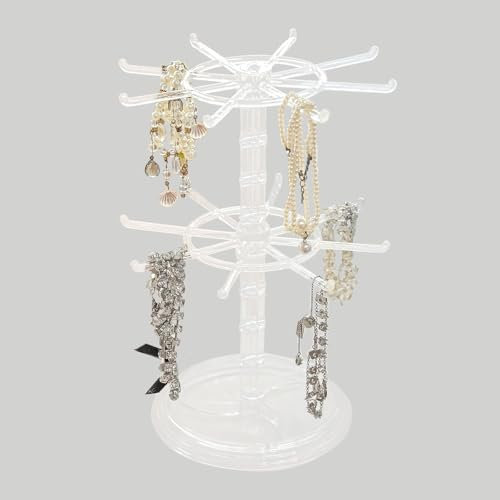 Porta Gioielli,Espositore Gioielli Supporto Per Gioielli,Portagioie, Porta Collane e Orecchini,con 16 ganci Torre di esposizione di gioielli Rack di stoccaggio ad albero per Bracciali Orecchini Anelli