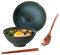 Ceraozmus Ramen Schüssel Keramik - 1200ml - 20 cm -Mit Löffel und Essstäbchen for Ramen Soup Pho Udon Asian Noodles,Large Noodle Bowls (Grüne Glasur)