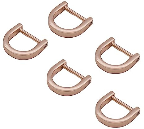 Angoily 10Stück Abnehmbare D Ringe Für Taschenzubehör Und DIY Handwerk U Förmige Schnallen Für Schlüsselanhänger Und Mehr