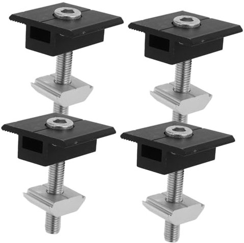 Artibetter 4pièces Supports De Montage Solaire Aluminium Pinces Centrales Pour Panneaux Solaires Fixation Sécurisée Pour Camping-cars Maisons Et Bateaux