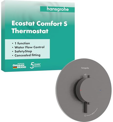 hansgrohe 33714340 Termostatico, Cromo Nero Spazzolato, 1 Utenza