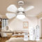 SAUGLAE Ceiling Fans with Lights and Remote Control, E27/B22d Base, 3 Fan Speeds, 3 Colors, LED Ceiling Light for Bedroom, Living Room Kitchen, Living Room, Pack of 1
