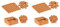 Sxmrmnx 400Pcs Mini Bricks&Roof Tiles Model Building Set Fake Red Bricks Landscaping Bricks Dollhouse DIY Garden Accessories
