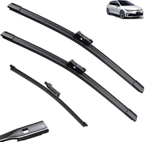 Auto Scheibenwischer Wischerblätter Set für VW Golf 8 2020-2023 26in+18in+10in, Auto Ersatz Wischerarm Wischblatt Auto Zubehör