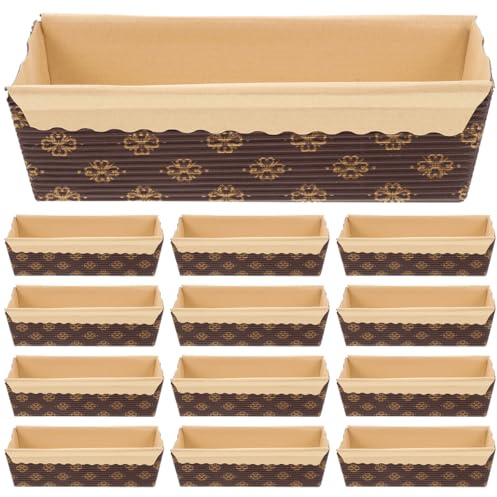 Uonlytech 25 pièces Moules Cake Jetables Papier Kraft Épais Résistant Haute Température pour Pâtisserie Cuisson Gâteau Barquettes Four Multifonctionnelles Maison