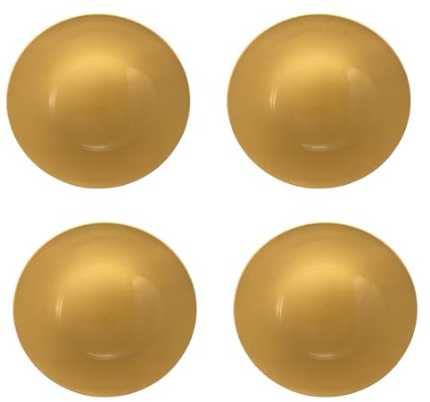 Area illumina Sottopiatto Elegante, 33 cm, Set da 4 o 6 Pezzi, Rosso o Oro Lucido, ideale per matrimoni, Natale e altre ricorrenze (4, Oro)