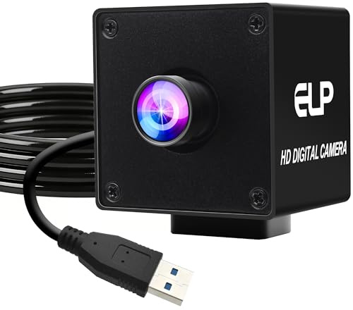 ELP Telecamera ultra HD 20MP USB3.0 per computer Mini UVC 3840P USB3.0/2.0 Lightburn telecamere per Windows Linux Mac Pi grandangolare 95° (H) AR2020 ad alta velocità 4K 30FPS Webcam per PC Laptop
