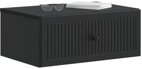 vidaXL Nachttisch 2 pcs Schwarz 49 x 34,5 x 20 cm Holzwerkstoff, Schlafzimmermöbel, rechteckiger Nachttisch, Vintage-Style, viel Stauraum, klassischer Tisch-Deko