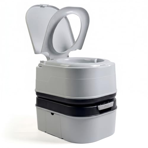 briebe Camp WC Portatile 24L Bagno Chimico per Campeggio, Camper, Roulotte | Barca e Outdoor, Serbatoio di Scarico dell'Acqua 19L, Potty WC1195G