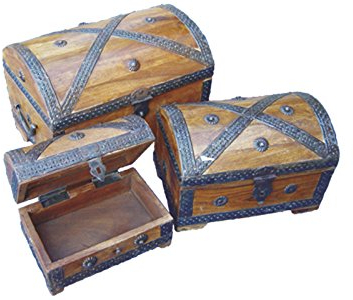 Handelsagentur Sieboldt Piratentruhe, Schatztruhe, 3'er Set