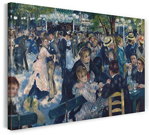 Printed Paintings Impression sur Toile (80x60cm): Pierre-Auguste Renoir - Bal du Moulin de la Gal