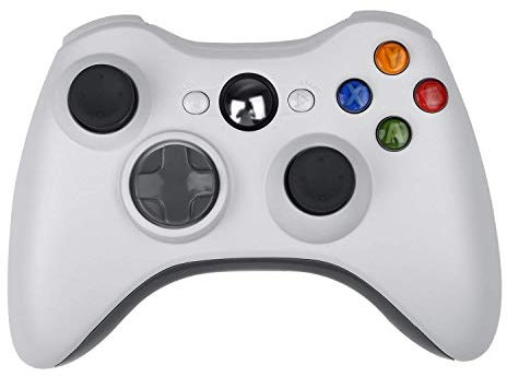 Manette de jeu sans fil,CamKing Nouvelle Bluetooth Xbox 360 Manette de jeu sans fil pour Microsoft Xbox 360 PC / Windows 7 XP (Blanche)