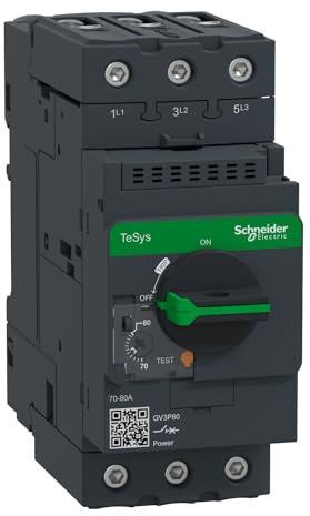 Schneider Electric - TeSys GV - disjoncteur moteur magnéto-thermique - 70 à 80A - 3P - Everlink - GV3P80