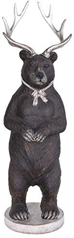 Bär mit Geweih Grizzly Figur Teddybär Tierfigur Dekofigur Skulptur cw212 Palazzo Exklusiv