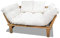Sofabett Sésamo, Natürlich, Weiße Futon, 200x82x32 cm.