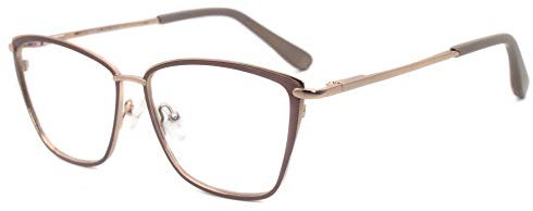 FERAVIA Vintage Rechteckig Brillenrahmen Nerdbrille Ohne Sehstärke Brille Retro Klare Linse Gläser für Damen