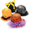 com-four® 4X Mini-Hut für Halloween - Partyhut mit Clip für Fasching, Silvester, Mottoparty - Kopfbedeckung in verschiedenen Designs [Auswahl variiert] (bunt)