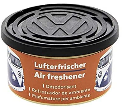 BRISA VW Collection - Volkswagen Luft-Erfrischer-Duft-Spender in der Dose mit T1 Bulli Bus Motiv (Classic Bus/Vanille/Orange)