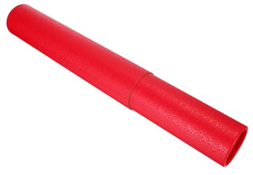 Milisten Telescopic Poster Tube - Extends from 35cm to 62cm - 6cm Inner Diameter Plastic Drawing Case - Waterproof Artwork Storage for A3 A2 Posters Calligraphy & Blueprints - Red
