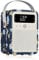 Laura Ashley Portable DAB Radio Alarm Clock - VQ Monty DAB+, FM Digital Radios with Bluetooth - Rechargeable Radios with Bluetooth Speaker - Dual Alarm Dab Radio Mains Powered - Elveden Navy