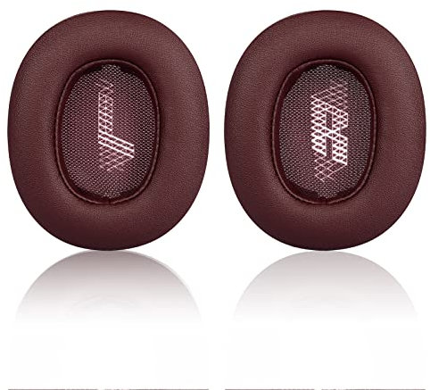 JECOBB Replacement Earpads for JBL E55 E55BT Quincy Edition Over-Ear Headphones with Protein Leather & Memory Foam Ear Cushions (Red)