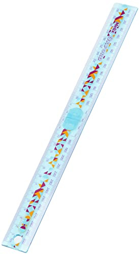 Helix Oxford Geo Lineal, zusammenklappbar, 30 cm, Orange