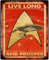 ELETINA Retro Metall-Blechschild Live Long and Prosper UFO Lustiges Blechschild Außen Haus Höhle Garage Bar Wanddekoration Vintage Metall Aluminium Schild 20,3 x 30,5 cm