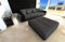 Big Sofa Miami Hugo mit USB Anschluss und LED-Beleuchtung wahlweise mit Hocker/Leder/Strukturstoff/Zierkissen (ohne Hocker, Schwarz-Hugo12)