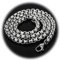 Whoiy Erbskette Edelstahl für Herren, Silber Kette Herren Breit 45MM Gothic Poliert Ketten Edelstahlkette Halskette