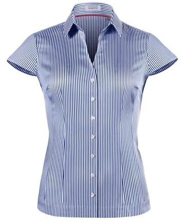 Vincenzo Boretti Blusa, Modern-Fit/Taglio Abbastanza Aderente, Colletto Camicia, Maniche Corte - Facile da Stirare