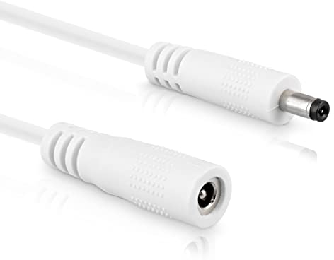 InLine - DC Verlängerungskabel, Universal Netzteil Verlängerungskabel für LED Streifen, Überwachungskameras, Drucker, Router, Switches uvm., DC Stecker/Buchse 4,0 x 1,7mm, weiß, 0.5m