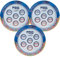 Rite Lite Juego de 3 platos de melamina con diseño de Jerusalén para Pascua, receta de pesaj, haggadá hebreo e inglesa, decoración tradicional judía festivo
