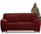 FIGOOO Sofabezug 4 Sitzer Stretch Sofabezüge mit Armlehnen Spandex Couchbezug Modern Anti-Rutsch Waschbar Sofa Protection Cover Schonbezug Couch(4-Sitzer,Weinrot)