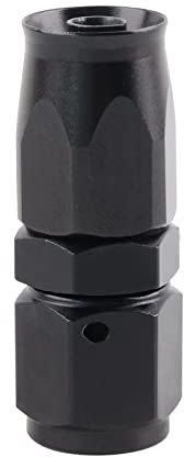 VVORHSBELL 8AN Schlauch-Endstück, gerade, schwenkbar, Aluminium, Schwarz