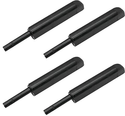 Bailinks 4 Pcs push to open door catches Magnetic Push Latches Push Touch Latch Damper Buffer Soft Close Cabinet Door for Drawer Cabinets Wardrobe (Black)