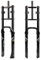 HIMALO 26'' Fat Fahrrad Gabel Downhill MTB Luftfedergabel Federweg 160mm Gerade Doppelschulter Gabel Zugstufe Einstellbar Manuelle Sperre QR 9x135mm, Max Für 4.0'' Reifen (Color : Black)