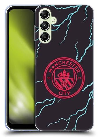 Head Case Designs Offizielle Manchester City Man City FC Third 2023/24 Ausweis-Set Soft Gel Handyhülle Hülle kompatibel mit Samsung Galaxy A14 5G