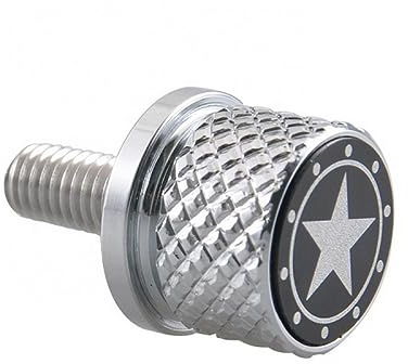 Sitzbank Schraube für Indian Scout Universal 8 mm Chrome Pentagram Muster